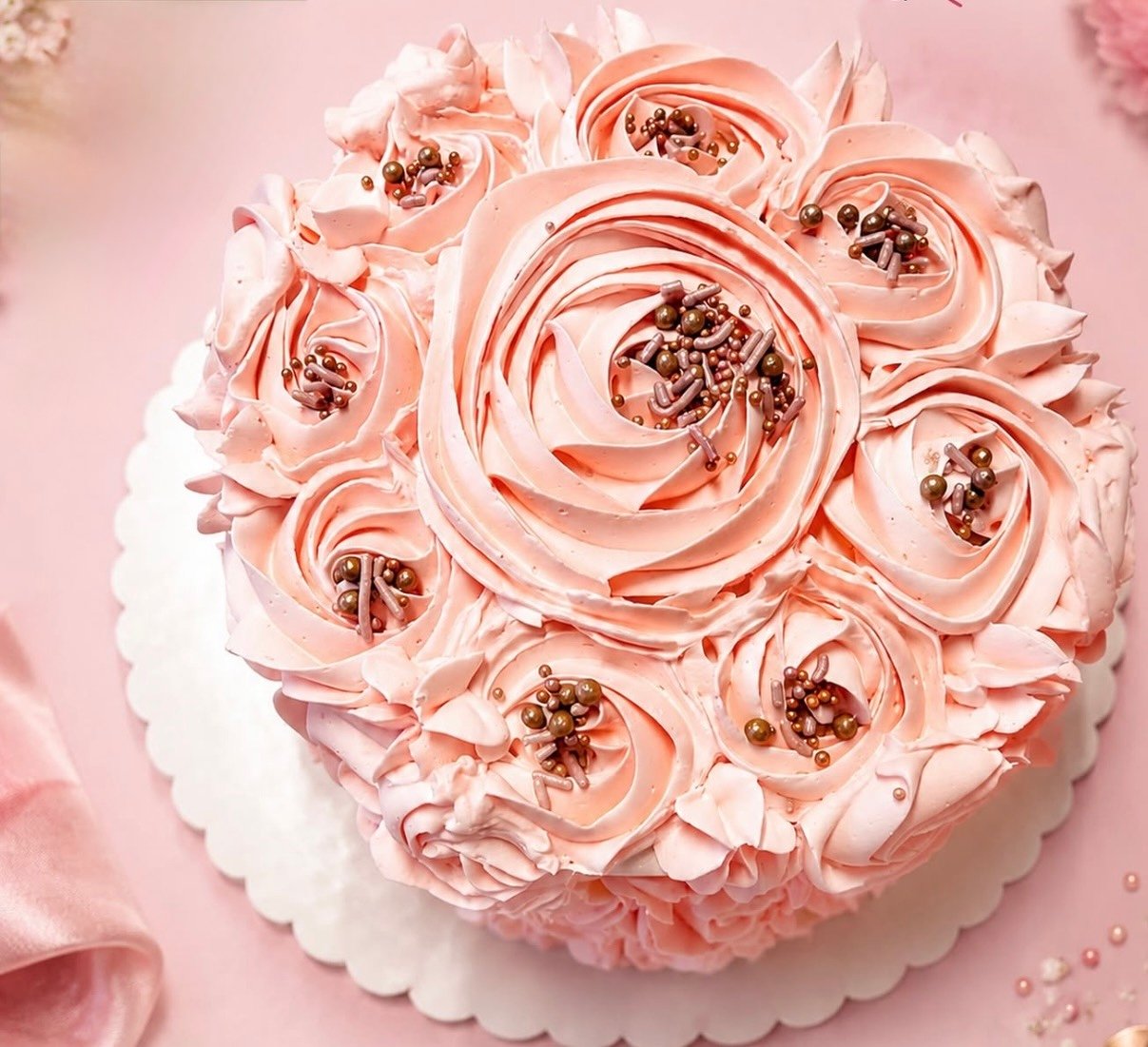 Pink cake and Brazilian sweets